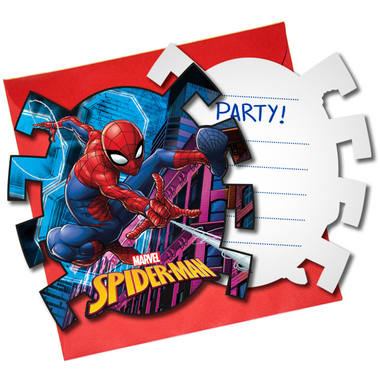 Spiderman Team Uitnodigingen - 6 stuks
