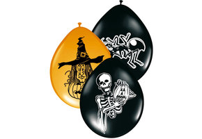 Halloween Ballonnen Assortiment 30 cm - 8 stuks