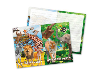 Safari  Uitnodigingen - 8 stuks