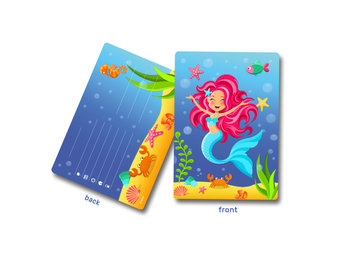 Zeemeermin  Uitnodigingen - 8 stuks