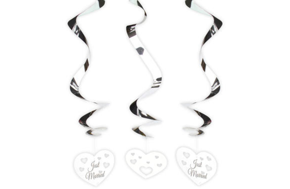 Bruiloft Hangdecoratie Zilver - 3 stuks