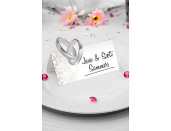 Bruiloft Naamkaartjes Zilver - 36 stuks