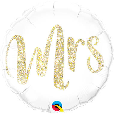 Bruiloft Folieballon Mrs - per stuk