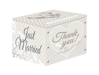 Bruiloft Enveloppendoos Zilver - per stuk