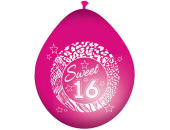 Sweet 16 Roze Ballonnen 30cm - 8 stuks