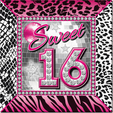 Sweet 16 Servetten - 20 stuks