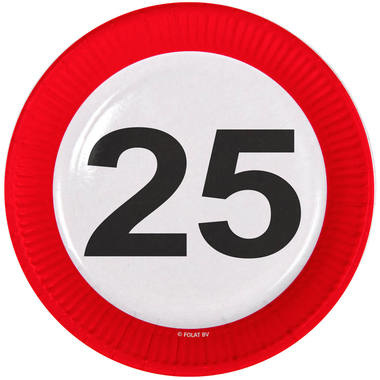 Verkeersbord Borden 25 jaar - 8 stuks