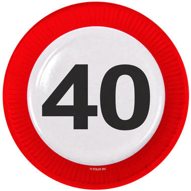 Verkeersbord Borden 40 jaar - 8 stuks
