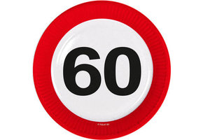 Verkeersbord Borden 60 jaar - 8 stuks