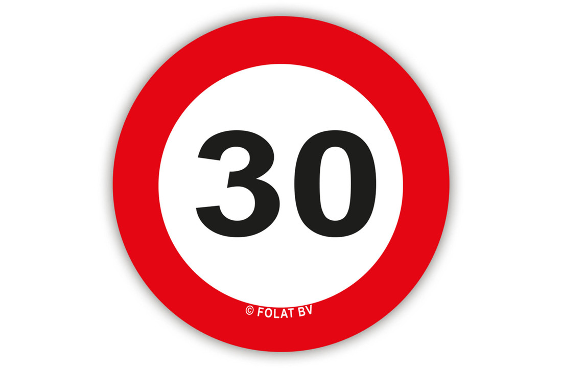 Confetti XL verkeersbord 30