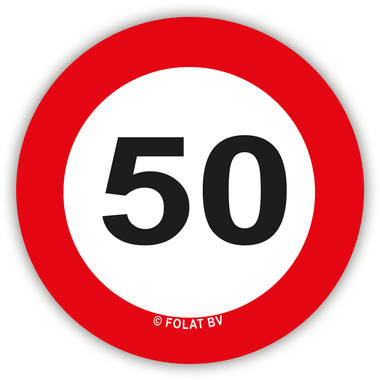 Confetti XL verkeersbord 50