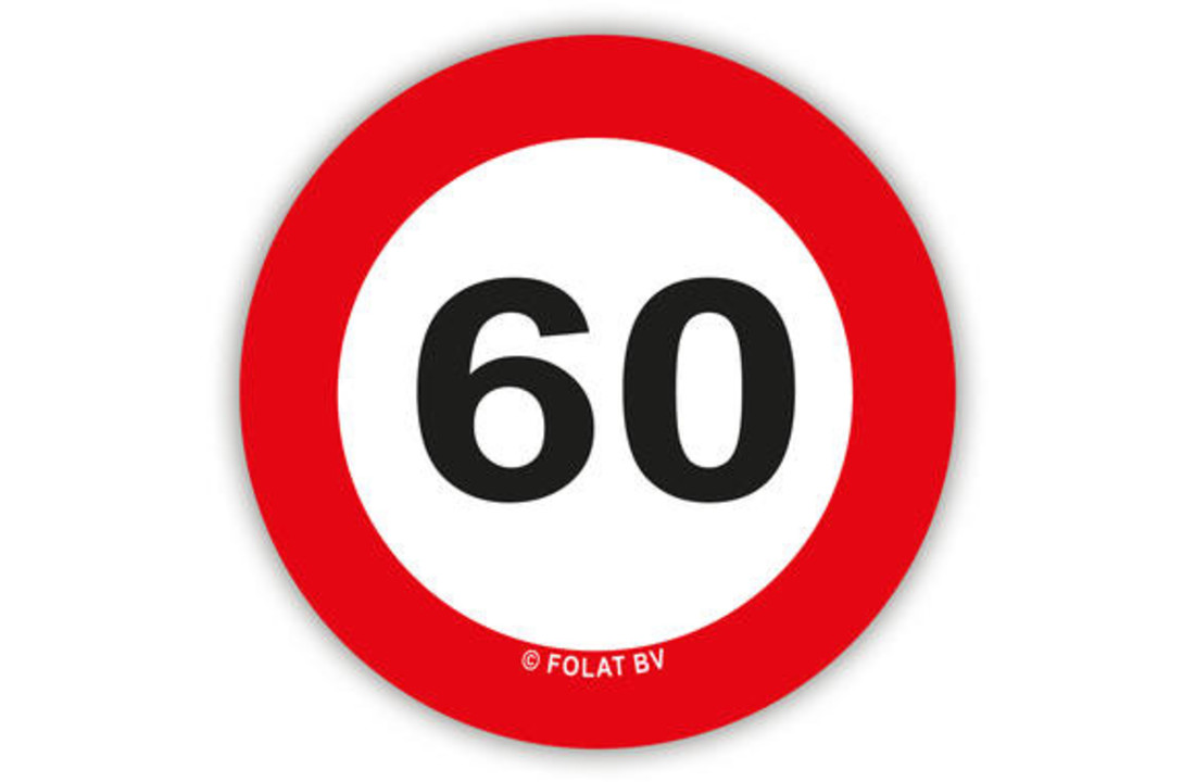 Confetti XL verkeersbord 60