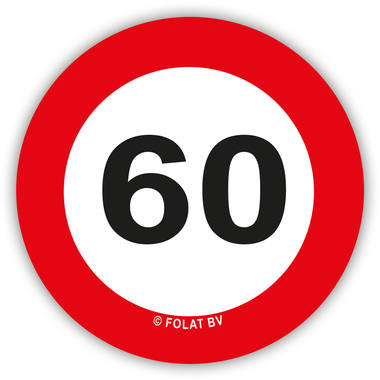Confetti XL verkeersbord 60