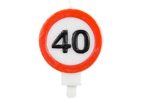 40 Jaar Verkeersbord Kaars