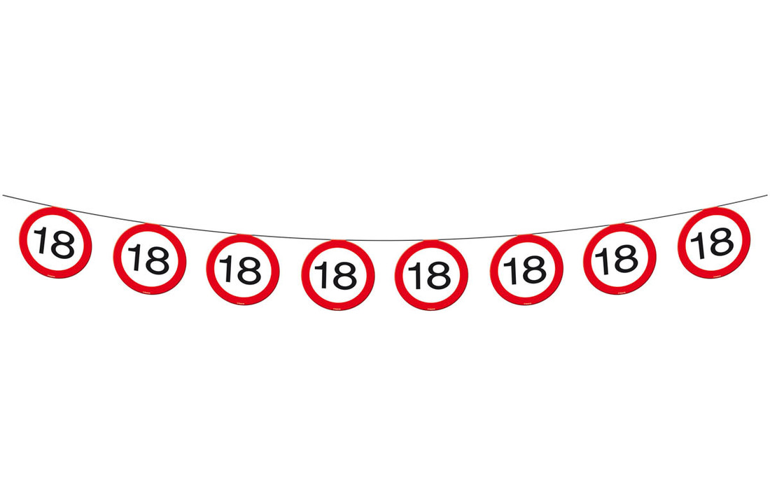 18 Jaar Verkeersbord Slinger -12 meter