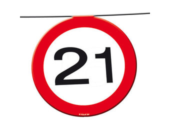 21 Jaar Verkeersbord Slinger -12 meter