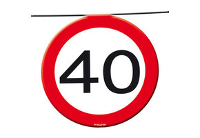 40 Jaar Verkeersbord Slinger -12 meter