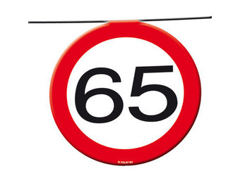 65 Jaar Verkeersbord Slinger -12 meter
