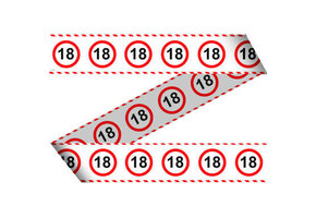 18 Jaar Verkeersbord Afzetlint - 15 meter