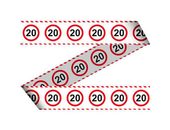 20 Jaar Verkeersbord Afzetlint -15 meter