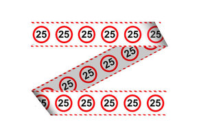 25 Jaar Verkeersbord Afzetlint -15 meter