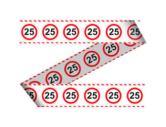 25 Jaar Verkeersbord Afzetlint -15 meter