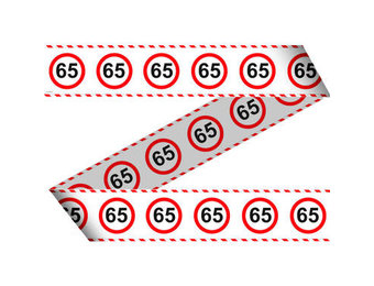 65 Jaar Verkeersbord Afzetlint -15 meter