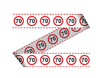 70 Jaar Verkeersbord Afzetlint -15 meter