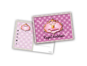 Prinsessen  Uitnodigingen - 6 stuks