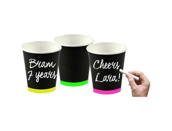 Beschrijfbare Feest Bekers - 6 stuks