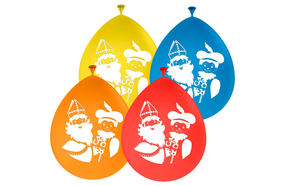 Sint en Piet Ballonnen 30 cm - 8 stuks