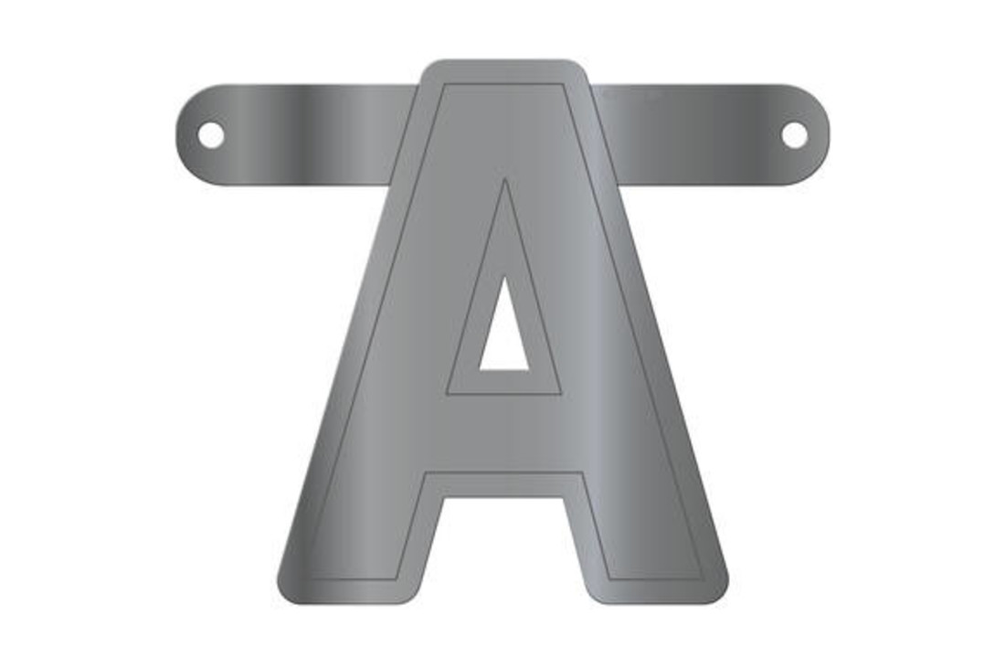 Letterslinger A Metallic Zilver