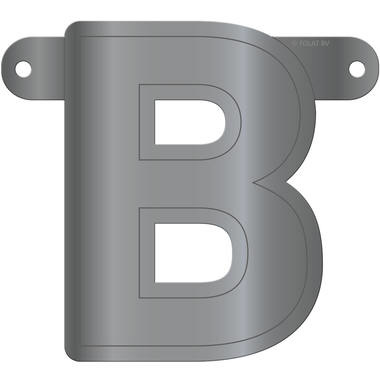 Letterslinger B Metallic Zilver