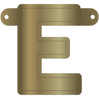 Letterslinger E Metallic Goud