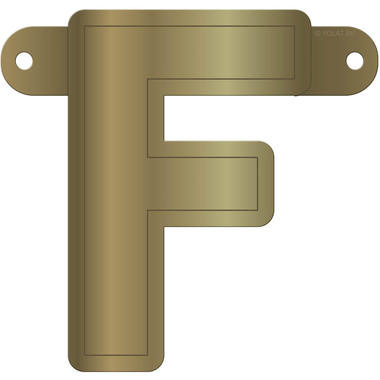 Letterslinger F Metallic Goud