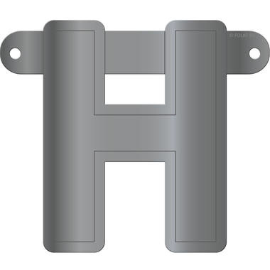 Letterslinger H Metallic Zilver
