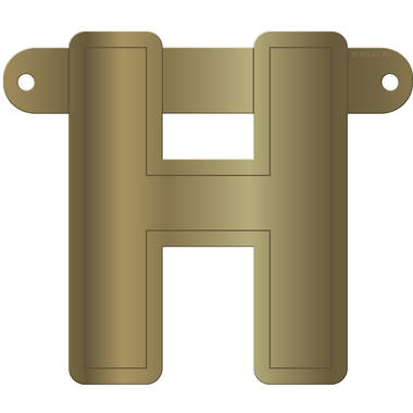 Letterslinger H Metallic Goud