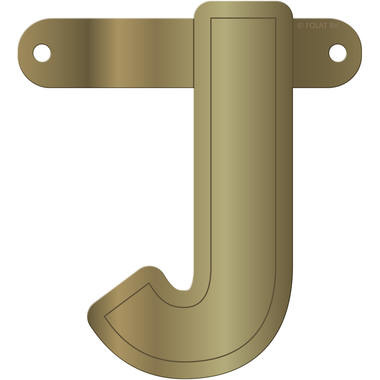 Letterslinger J Metallic Goud