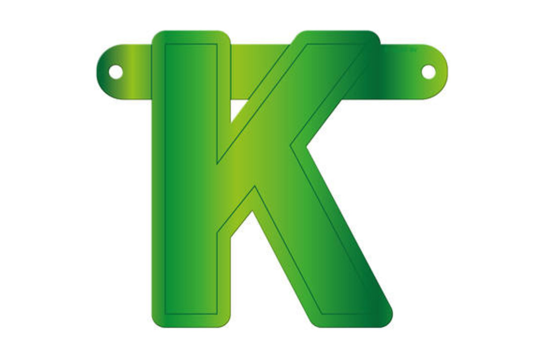 Letterslinger K Lime Groen