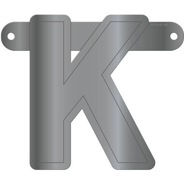 Letterslinger K Metallic Zilver