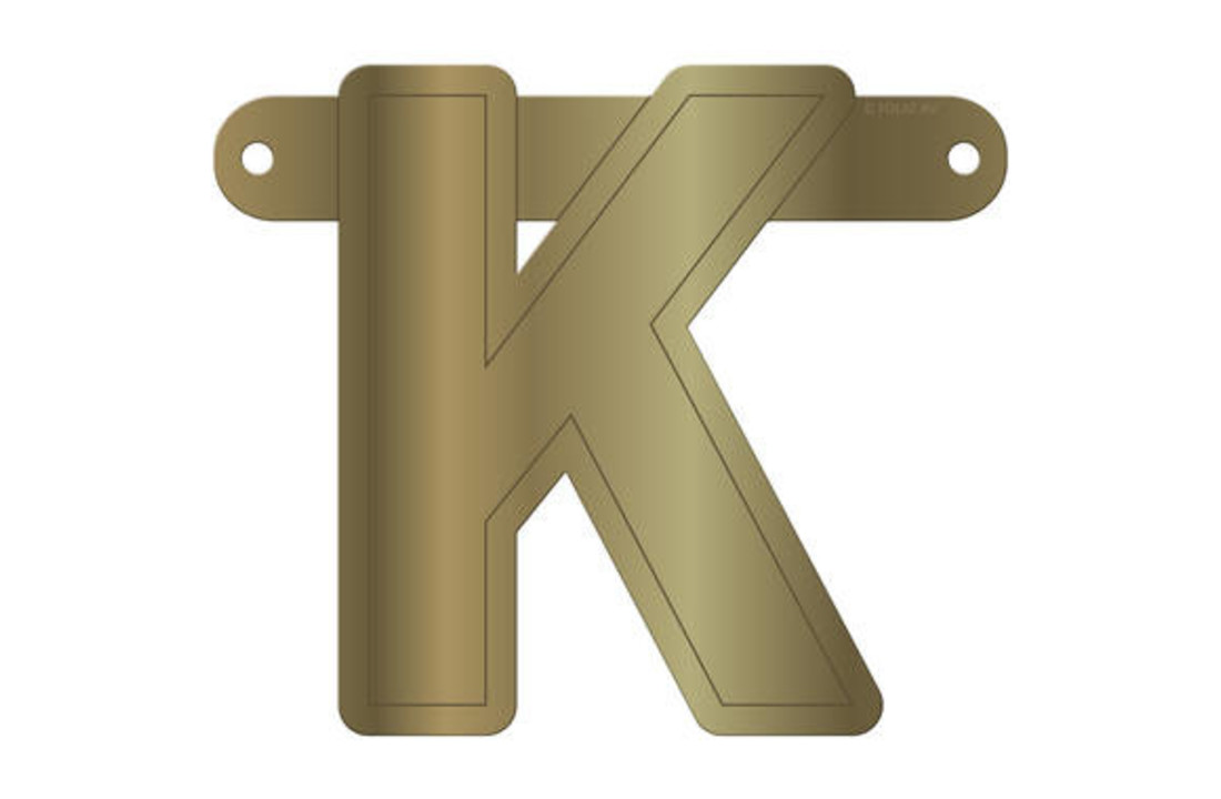 Letterslinger K Metallic Goud