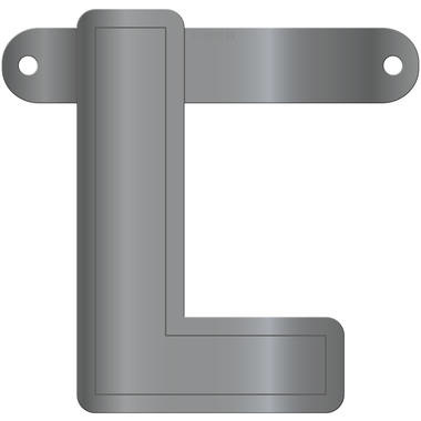 Letterslinger L Metallic Zilver