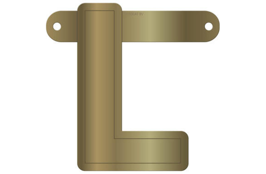 Letterslinger L Metallic Goud