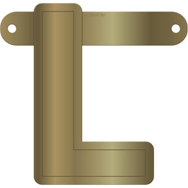 Letterslinger L Metallic Goud
