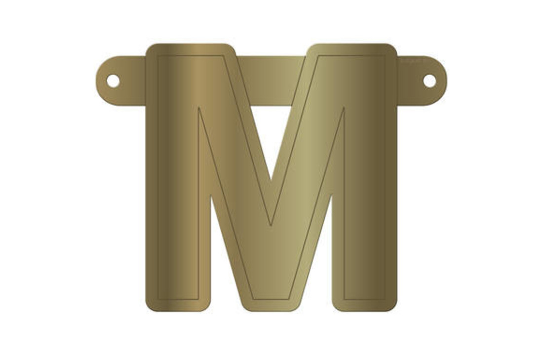 Letterslinger M Metallic Goud