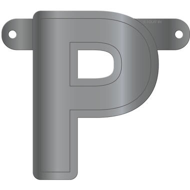 Letterslinger P Metallic Zilver
