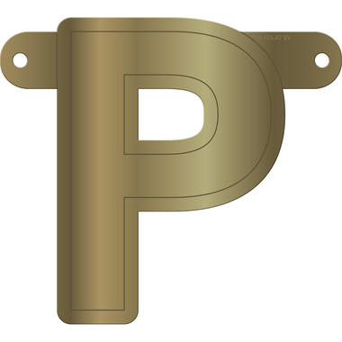 Letterslinger P Metallic Goud