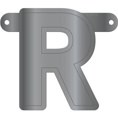 Letterslinger R Metallic Zilver