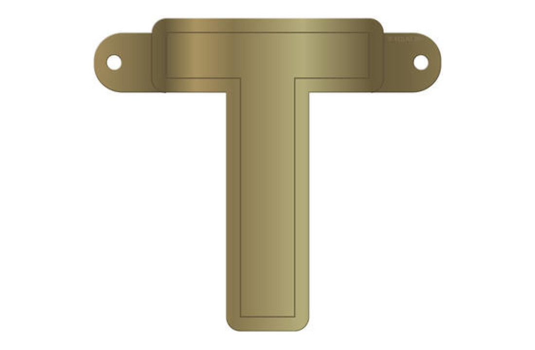 Letterslinger T Metallic Goud