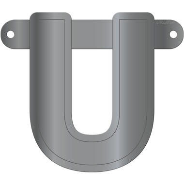 Letterslinger U Metallic Zilver